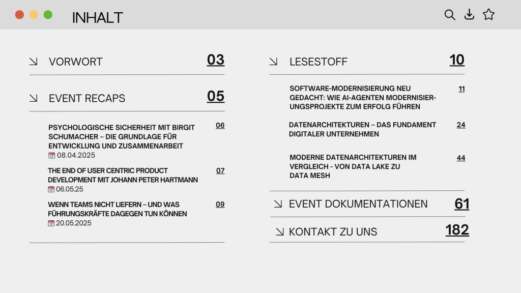Inhaltsangabe der Agile Insights Q2 25